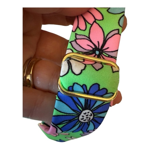 99. Salt Cove Plus Size Peony Party Printed X Back Tankini Top Green Size 2 NWOT - Picture 13 of 15